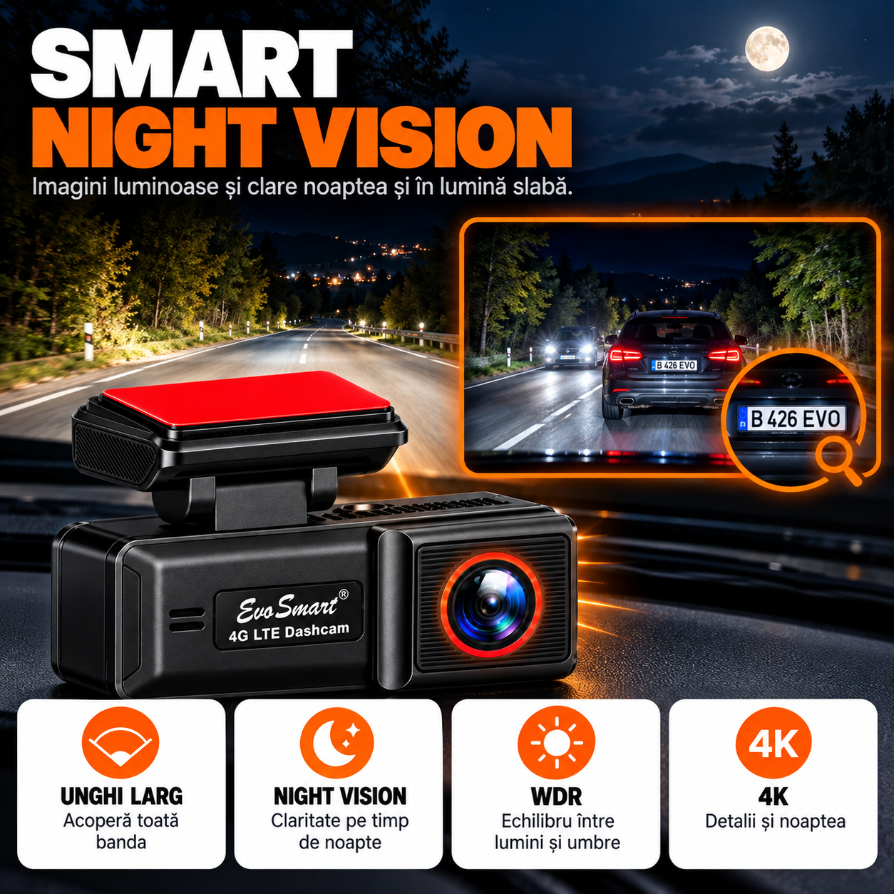 Cameră auto EvoSmart U426 – Smart Night Vision
