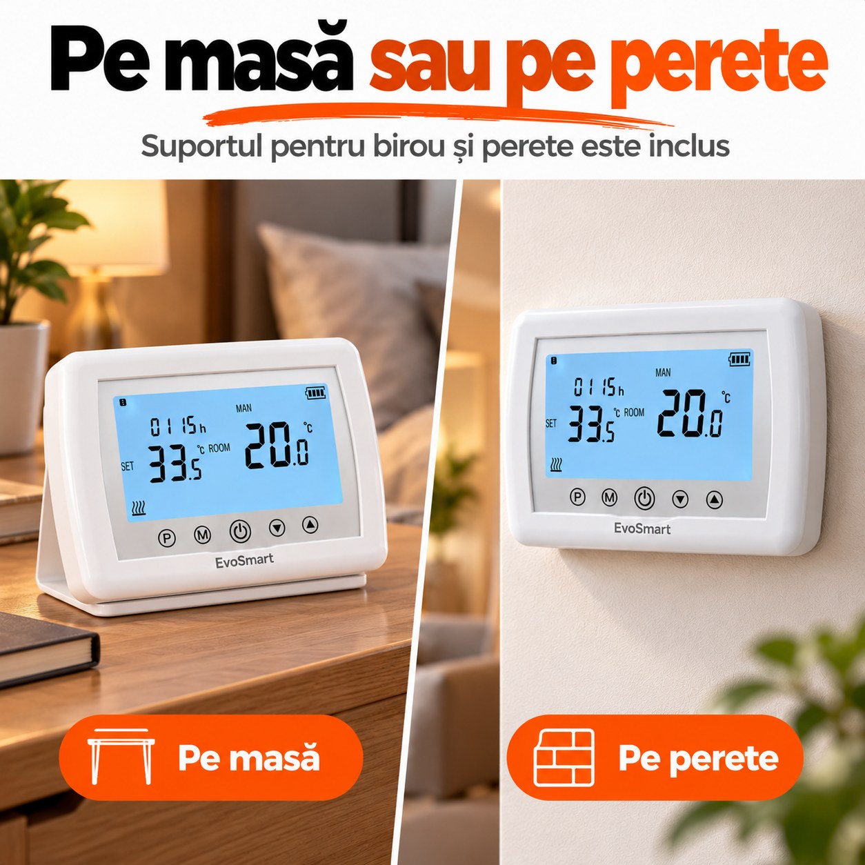 EvoSmart WT-08 – Pe masă sau pe perete