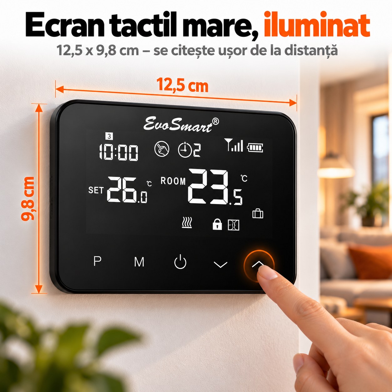EvoSmart WT-20 – Ecran tactil mare, iluminat
